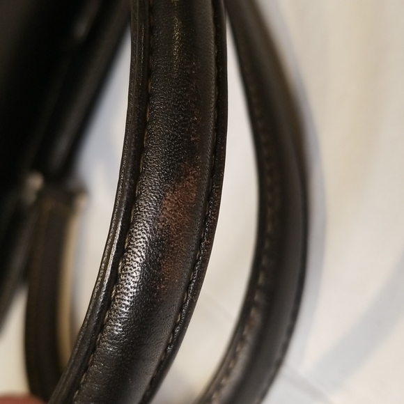 rare CHARLES JOURDAN Paris leather handbag brown rectangular purse Vintage - Picture 11 of 12